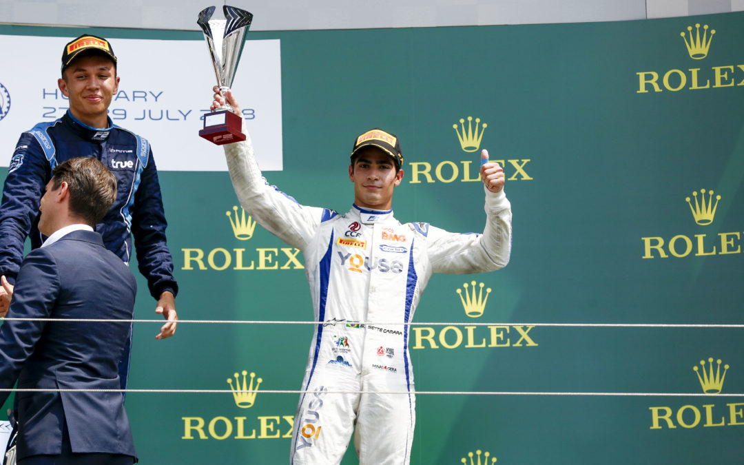 Sérgio Sette on the podium in Hungary
